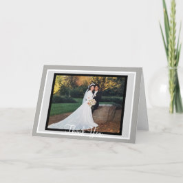 Foto Negra Branca de Casamento Obrigado Cartões