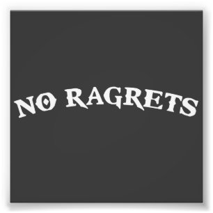 Foto Nenhum Ragrets Mispelled lamenta o tatuagem
