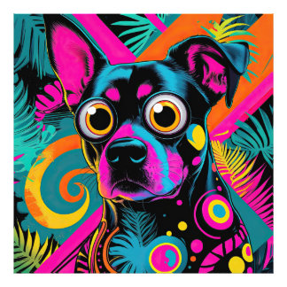 Foto ✨ Neon Psychedelic Cat – Pop Art Design 🎨🐱