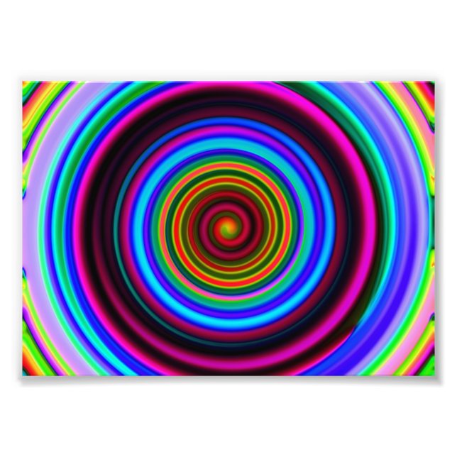 Foto Neon Retro - Circular Espiral (Frente)