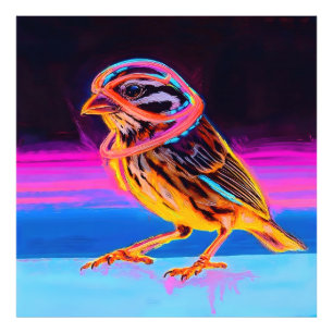 Foto Neon Sparrow com Acentos Brilhantes
