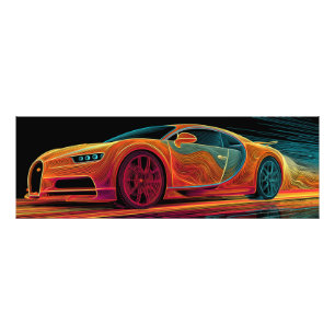 Foto Neon Velocity Arte Automobilística (36" x 12")
