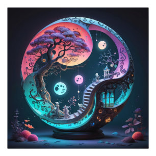 Foto Neon Yin Yang Surreal Fantasia 1