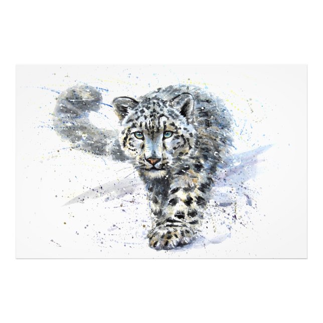 Foto Neve Leopardo Watercolor (Frente)