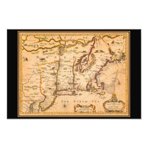 Foto New England Map Native American Settlements