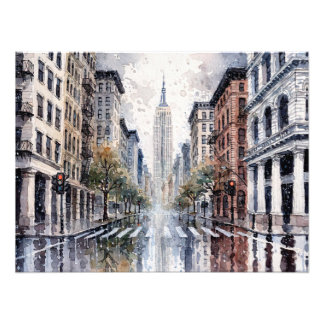 Foto New York City Street in Rain