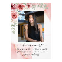 No Loving Memory Blush Red Flower Funeral