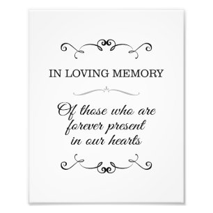 Foto No Loving Memory Sign Photo Impressão