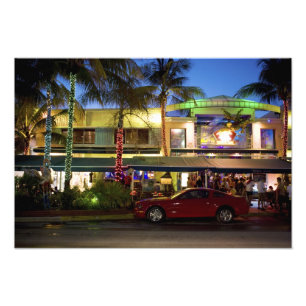 Foto Noite em Ocean Drive, South Beach, Miami