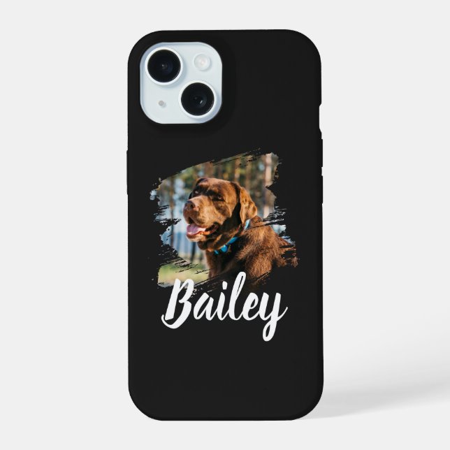 Foto & Nome de Cachorro Personalizado (Verso)