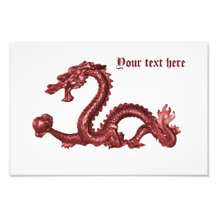 Foto Nome de Dragão Chinês Personalizado Design de Fant