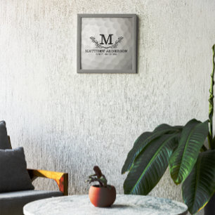 Foto Nome do Padrão de Bola de Golfe Personalizada Mono