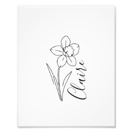 Foto Nome personalizado March daffodil Birth Flower