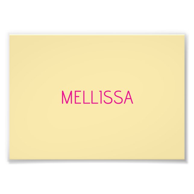 Foto Nome personalizado minimalista creme (Frente)
