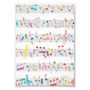 Foto Notas coloridas da partitura