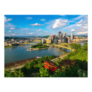 Foto *Nova Vista da Cidade de Pittsburgh com Impressão 