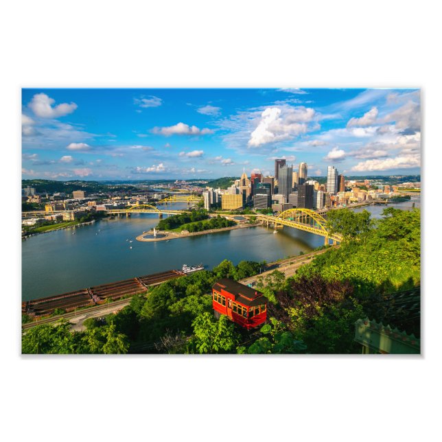Foto *Nova Vista de Pittsburgh com Impressão de Fotogra (Frente)