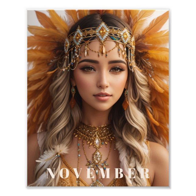 Foto *~* NOVEMBRO AP53 Aniversário Topaz Birthstone (Frente)