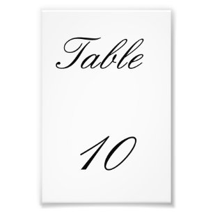 Foto Número da mesa