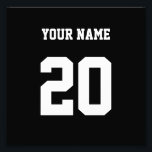 Foto Número e nome personalizados preto e branco<br><div class="desc">Este é um produto projetado com um número específico nele. O número pode representar várias coisas, como um número de camisa de atleta favorito, uma data ou ano especial, um número de sorte ou um número de aniversário. Esse produto é frequentemente popular entre fãs esportivos, entusiastas da malhação e qualquer...</div>