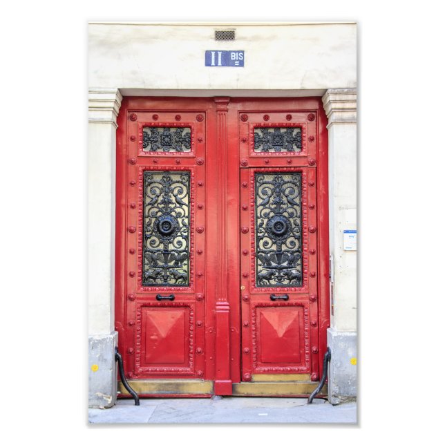 Foto Número Vermelho da Porta Paris 11 - (Frente)
