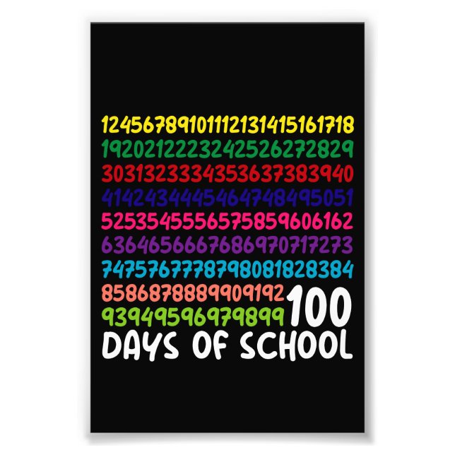 Foto Números de Matemática 100º Dia de Aula Professor C (Frente)