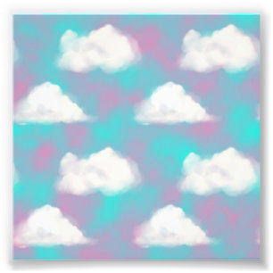 Foto Nuvens Brancas Aquarela Céu Estético Sonho