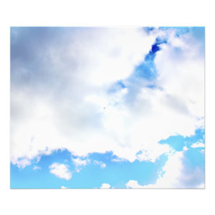 Foto Nuvens Brancas Puffy e Céu Azul