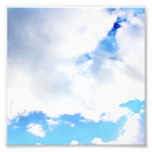 Foto Nuvens Brancas Puffy e Céu Azul