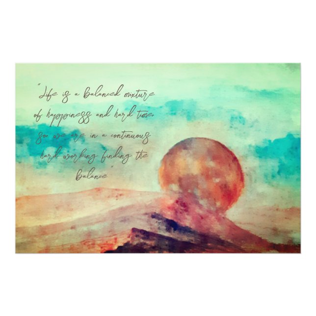 Foto Nuvens Sunny Inspirativas e Paisagem do Deserto (Frente)