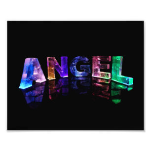 Foto O anjo conhecido nas luzes 3D