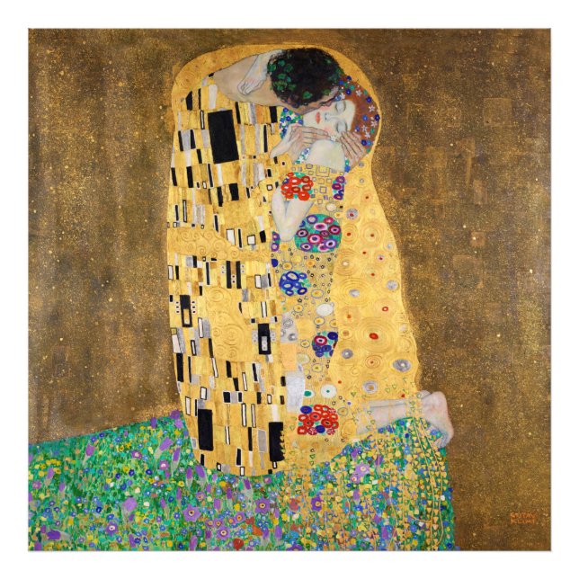 Foto O Beijo de Gustav Klimt (Frente)