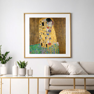 Foto O Beijo de Gustav Klimt Faux Canvas Imprime Acríl