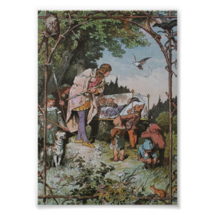 Foto O branco da neve espera para wakened pelo príncip