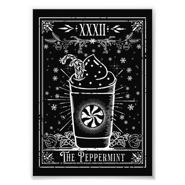 Foto O Cartão de Tarot do Peppermint Latte (Frente)