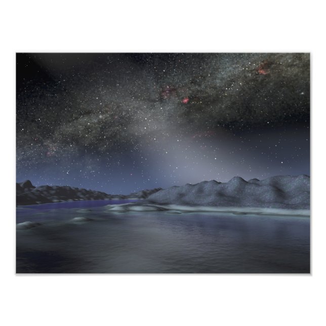 Foto O céu noturno de um hipotético planeta alienígena  (Frente)