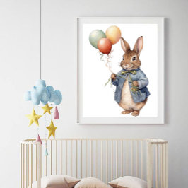 Foto O coelho Peter jaqueta azul com balões