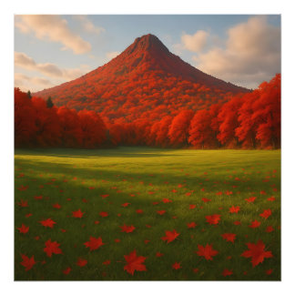 Foto O Cume Ardente de Outono: Silêncio Vermelho sobre