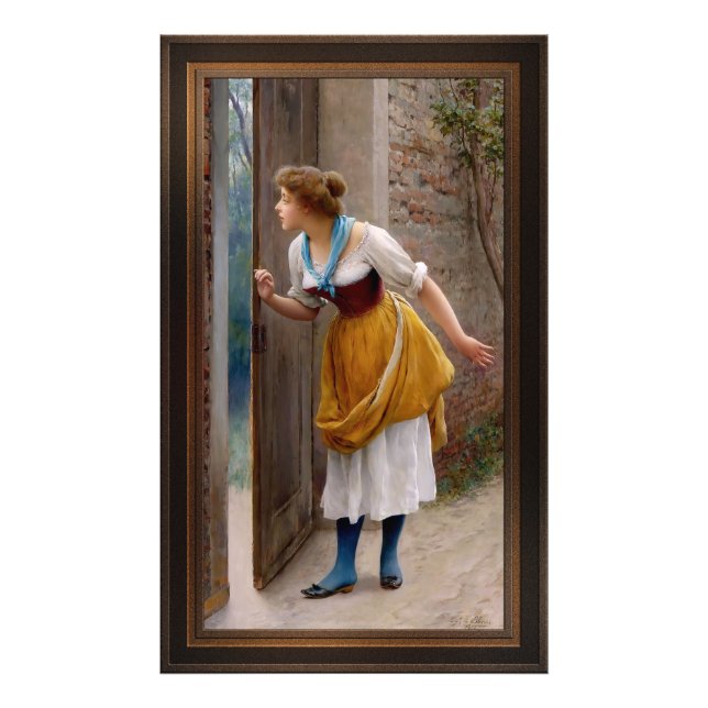 Foto O Eavesdropper de Eugen von Blaas (Frente)