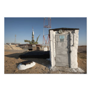 Foto O foguete de Soyuz imediatamente depois da chegada