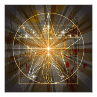 Foto O Homem Vitruviano No Pentagrama