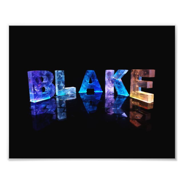 Foto O nome Blake em Luzes 3D (Frente)