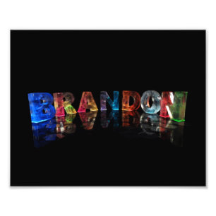 Foto O Nome Brandon em Luzes 3D