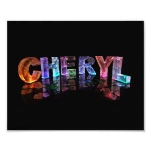 Foto O nome incrível Cheryl em luzes 3D