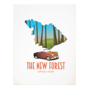 Foto O novo mapa da floresta Hampshire Inglaterra