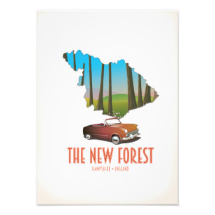 Foto O novo mapa da floresta Hampshire Inglaterra