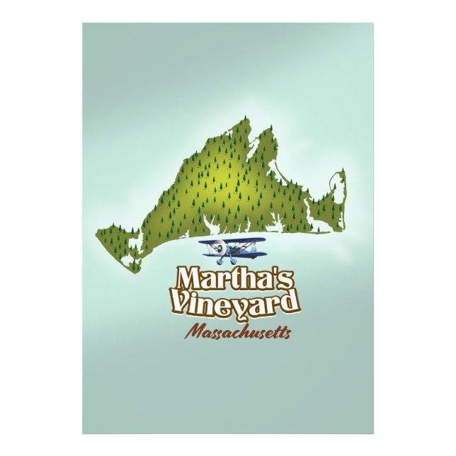 Foto O poster de viagens de Massachusetts da Martha (Frente)