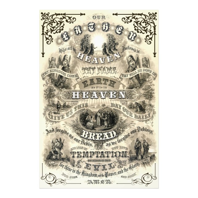 Foto O PRAYER do SENHOR como ensinado por Jesus 1876 (Frente)