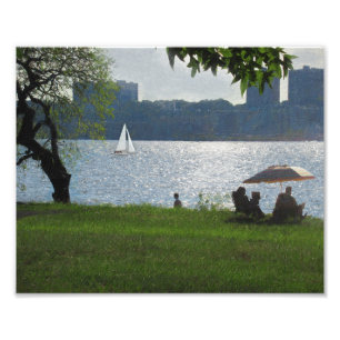 Foto O rio numa noite de Verão quente