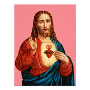 Foto O Sagrado Coração de Jesus Retrato de Arte Fina